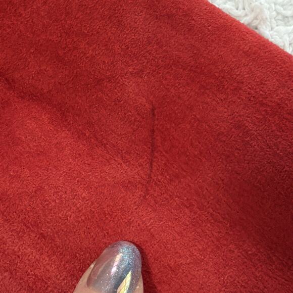 ALFANI Red Fine Genuine LEATHER JACKET SIZE XL WOMENS Zip Up Buckle Detail - Picture 6 of 7